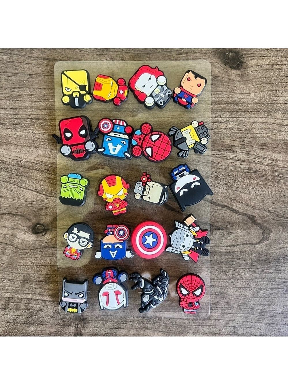 20 Pack Super Hero Shoe Charms SKU#J24141